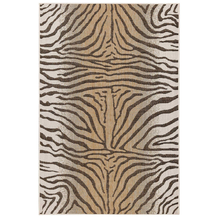 Liora Manne Carmel Zebra Indoor/Outdoor Rug Sand