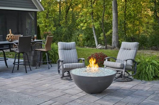 Cove Edge 42" Round Gas Fire Pit Bowl - Natural Grey