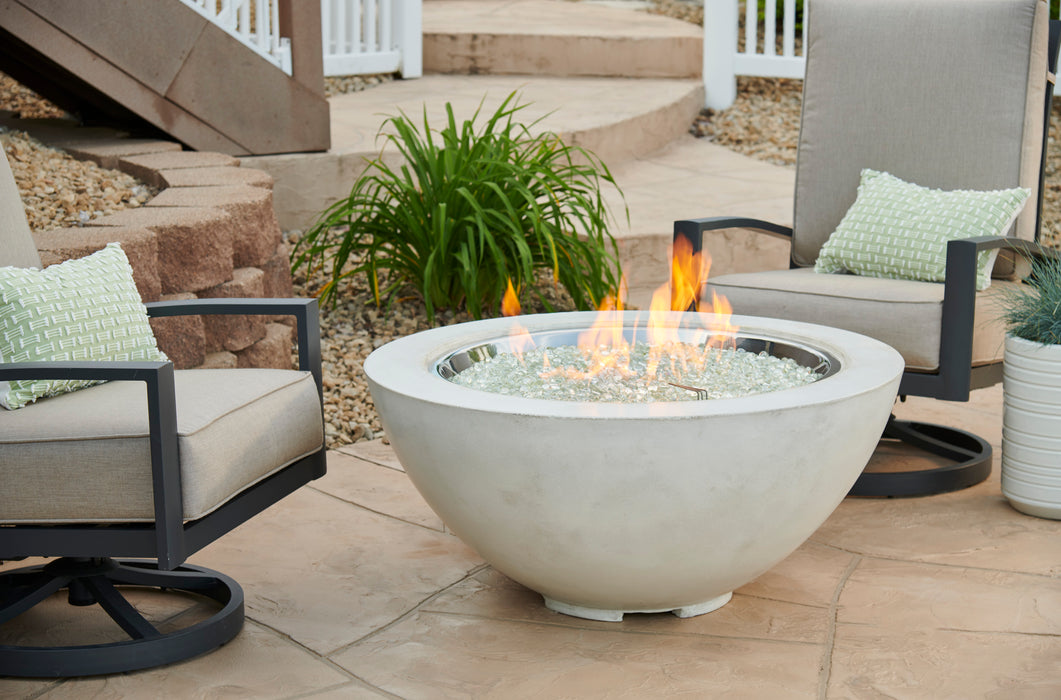 Cove 42" Round Gas Fire Pit Bowl - White