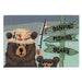 Liora Manne Frontporch Fishing Bears Indoor/Outdoor Rug Green