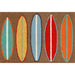 Liora Manne Frontporch Surfboards Indoor/Outdoor Rug Brown