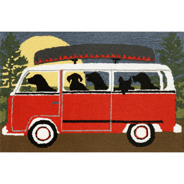 Liora Manne Frontporch Camping Trip Indoor/Outdoor Rug Red