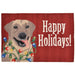 Liora Manne Frontporch Happy Holidays Indoor/Outdoor Rug Red