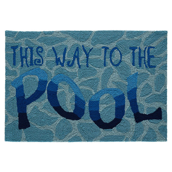 Liora Manne Frontporch This Way To The Pool Indoor/Outdoor Rug Water