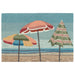 Liora Manne Frontporch Beach Umbrellas Indoor/Outdoor Rug Aqua