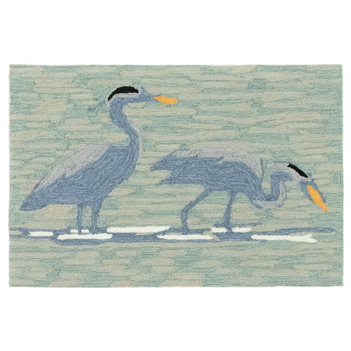 Liora Manne Frontporch Blue Heron Indoor/Outdoor Rug Lake