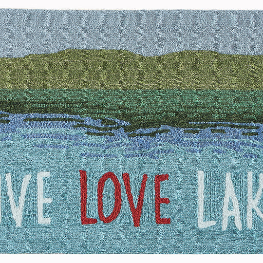 Liora Manne Frontporch Live Love Lake Indoor/Outdoor Rug Water