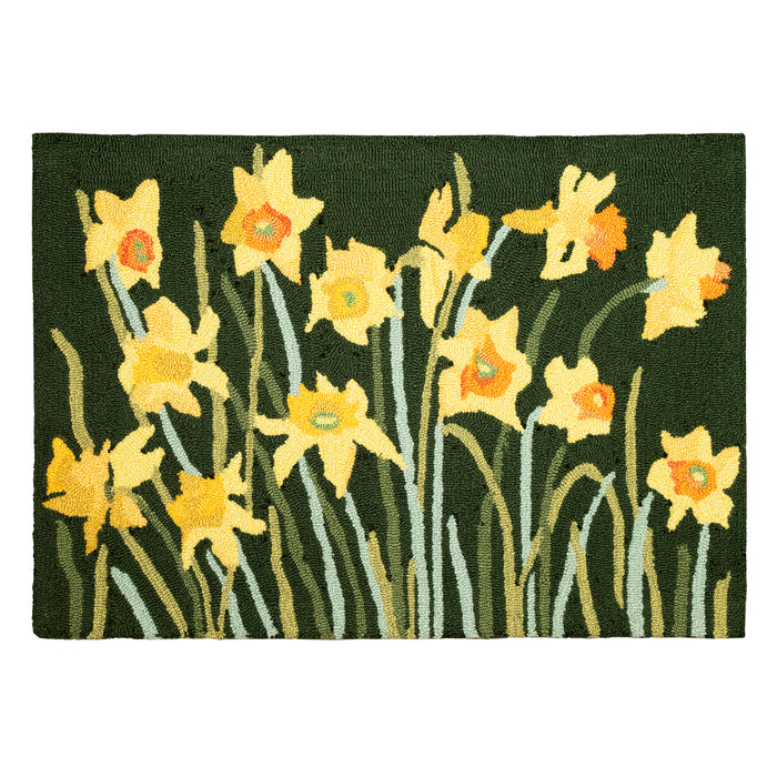 Liora Manne Frontporch Daffodil Indoor/Outdoor Rug Green