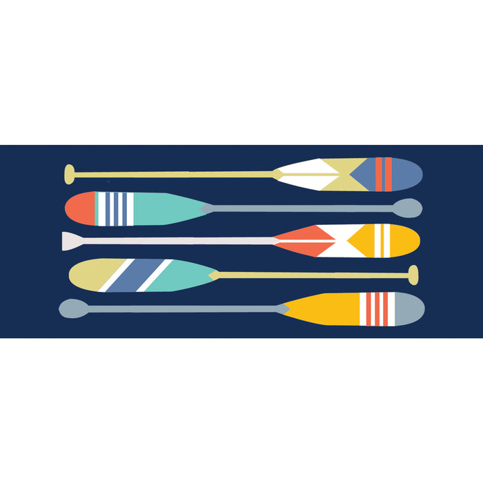Liora Manne Frontporch Paddles Indoor/Outdoor Rug Navy
