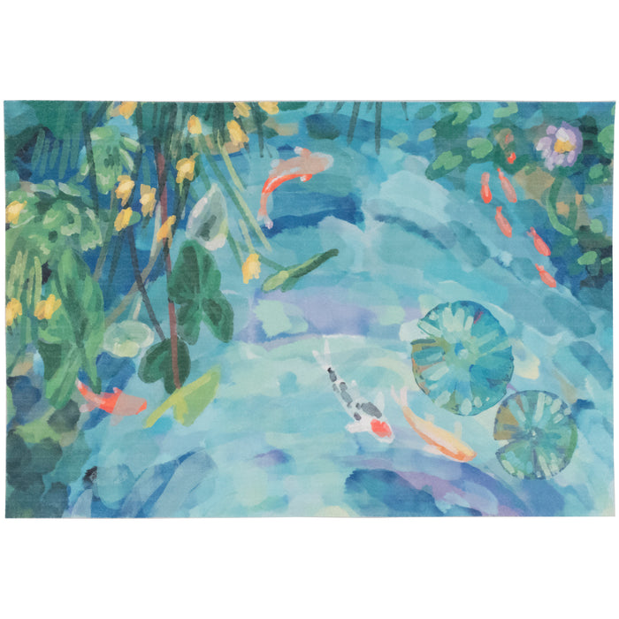 Liora Manne Illusions Peaceful Pond Indoor/Outdoor Mat Seafoam