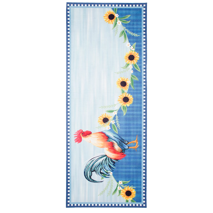 Liora Manne Illusions Rooster Indoor/Outdoor Mat Blue