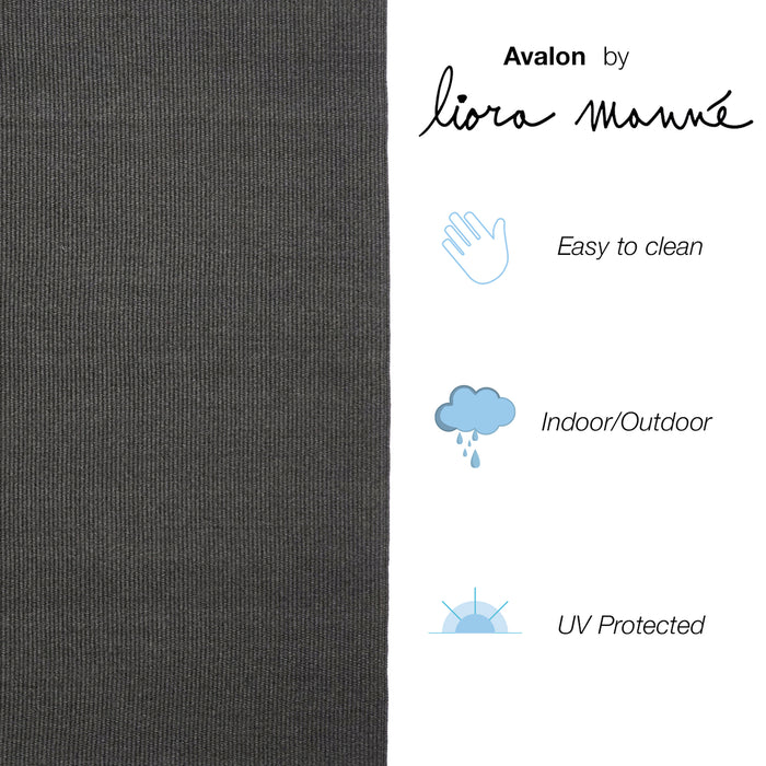Liora Manne Avalon Texture Indoor/Outdoor Rug Charcoal