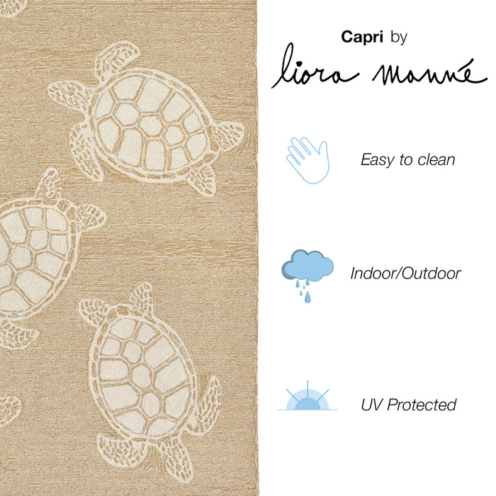 Liora Manne Capri Turtle Indoor/Outdoor Rug Neutral
