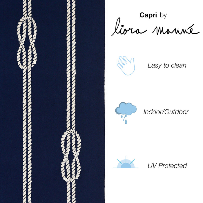 Liora Manne Capri Ropes Indoor/Outdoor Rug Navy