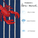 Liora Manne Frontporch Lobster on Stripes Indoor/Outdoor Rug Navy