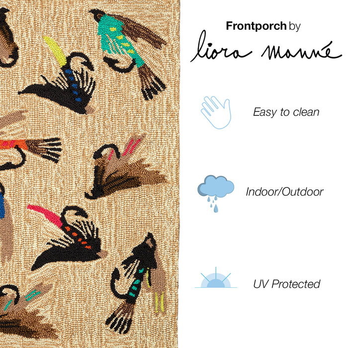 Liora Manne Frontporch Bright Flies Indoor/Outdoor Rug Multi