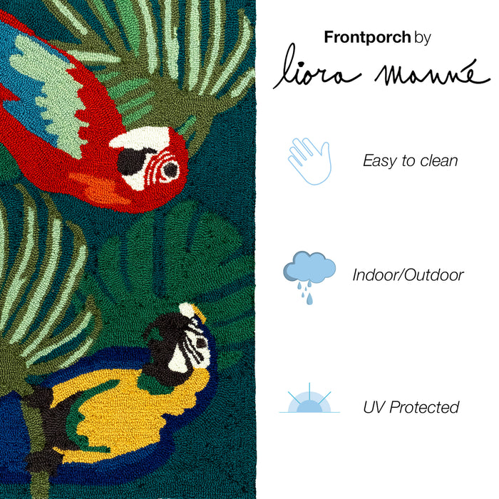 Liora Manne Frontporch Parrot Pals Indoor/Outdoor Rug Multi