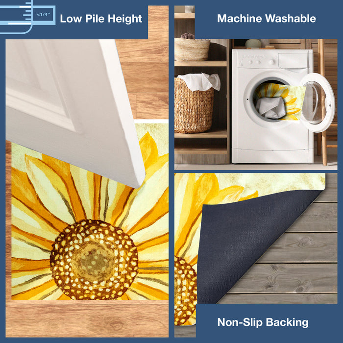 Liora Manne Illusions Sunflower Indoor/Outdoor Mat Yellow