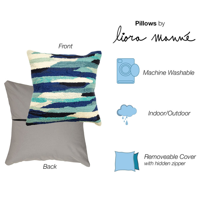 Liora Manne Frontporch Cloud Indoor/Outdoor Pillow Aruba