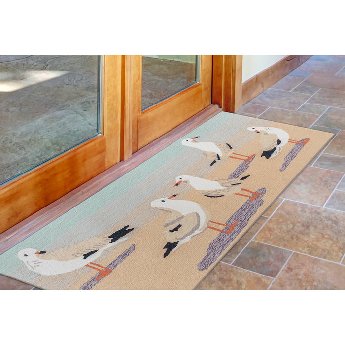 Liora Manne Frontporch Gulls Indoor/Outdoor Rug Sand