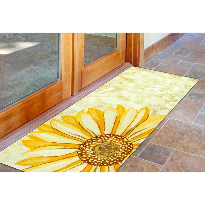 Liora Manne Illusions Sunflower Indoor/Outdoor Mat Yellow