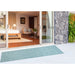 Liora Manne Carmel Texture Stripe Indoor/Outdoor Rug Aqua