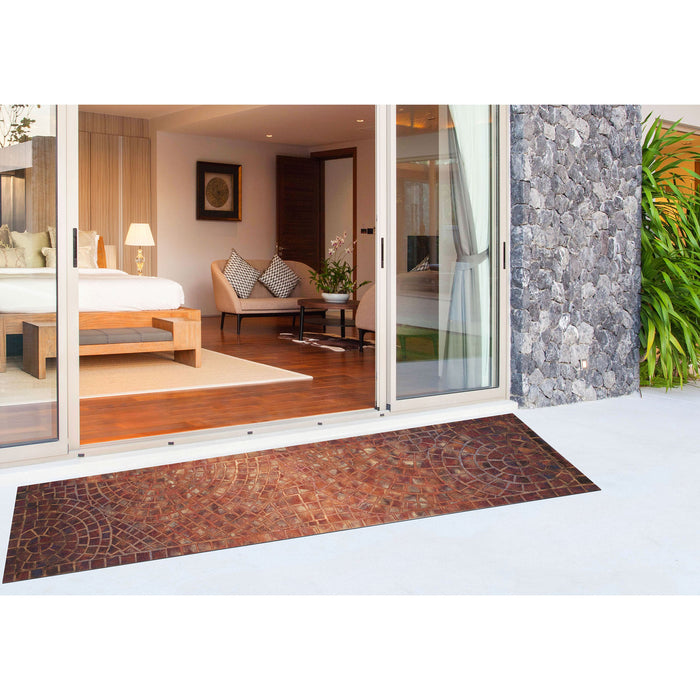 Liora Manne Visions V Arch Tile Indoor/Outdoor Rug Red