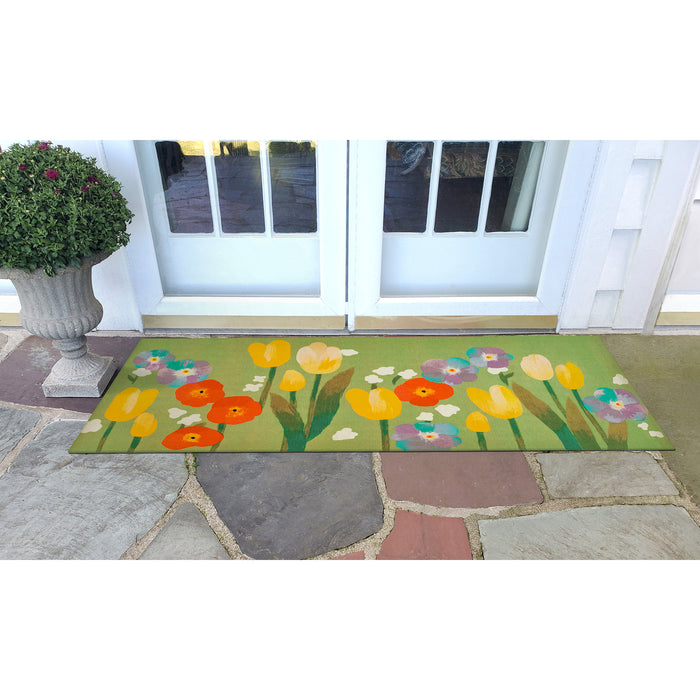 Liora Manne Illusions Le Jardin Indoor/Outdoor Mat Green