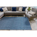 Liora Manne Carmel Texture Stripe Indoor/Outdoor Rug Navy