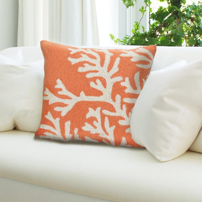 Liora Manne Frontporch Coral Indoor/Outdoor Pillow Coral