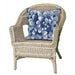 Liora Manne Frontporch Mum Indoor/Outdoor Pillow Blue
