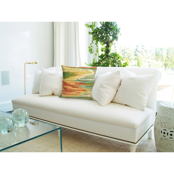 Liora Manne Frontporch Watercolor Indoor/Outdoor Pillow Green