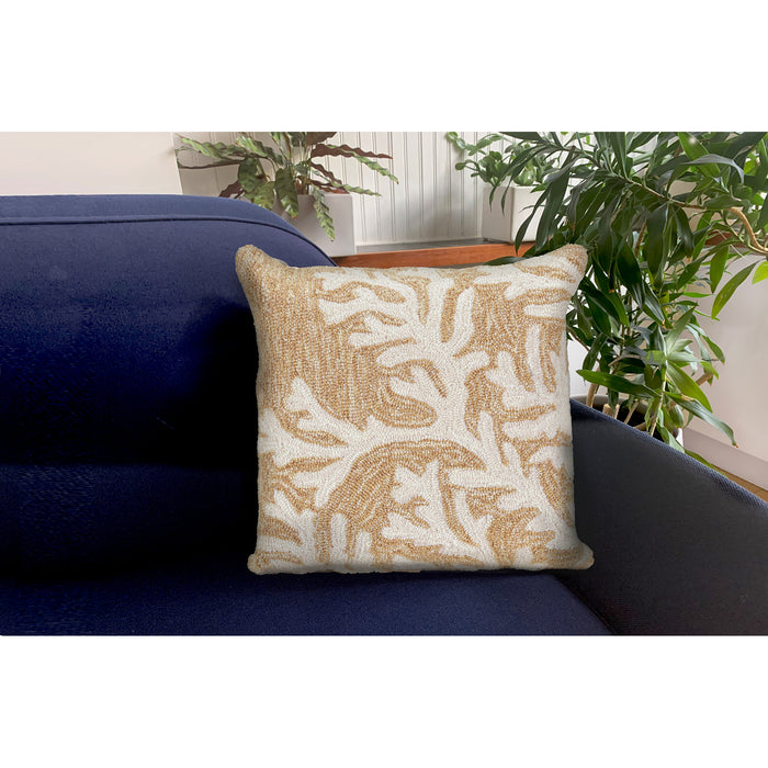 Liora Manne Frontporch Coral Indoor/Outdoor Pillow Neutral
