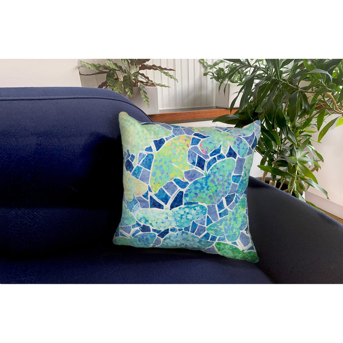 Liora Manne Illusions Butterfly Indoor/Outdoor Pillow Blue