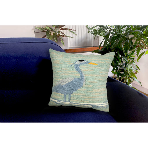 Liora Manne Frontporch Blue Heron Indoor/Outdoor Pillow Lake