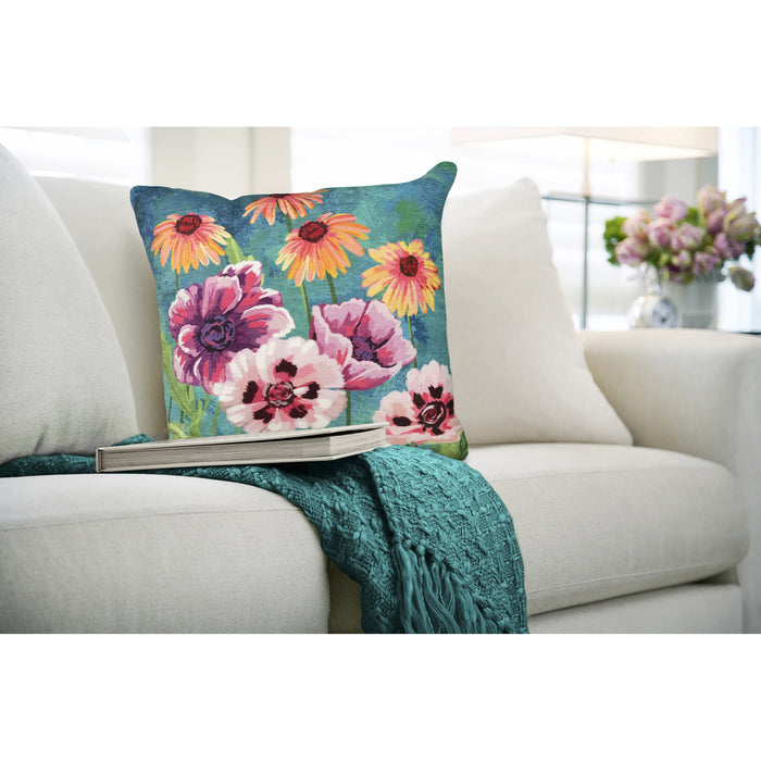 Liora Manne Illusions Dream Garden Indoor/Outdoor Pillow Multi
