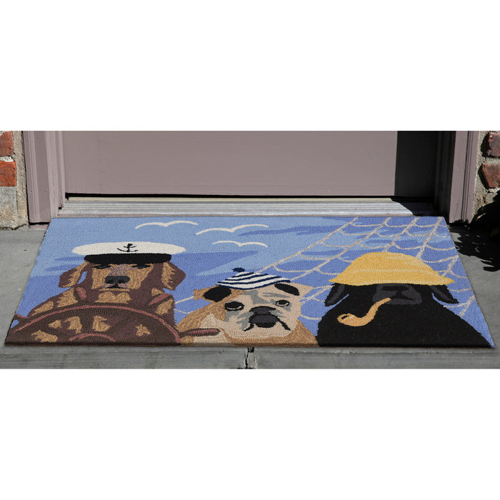 Liora Manne Frontporch Arrf Ye Mateys Indoor/Outdoor Rug Ocean