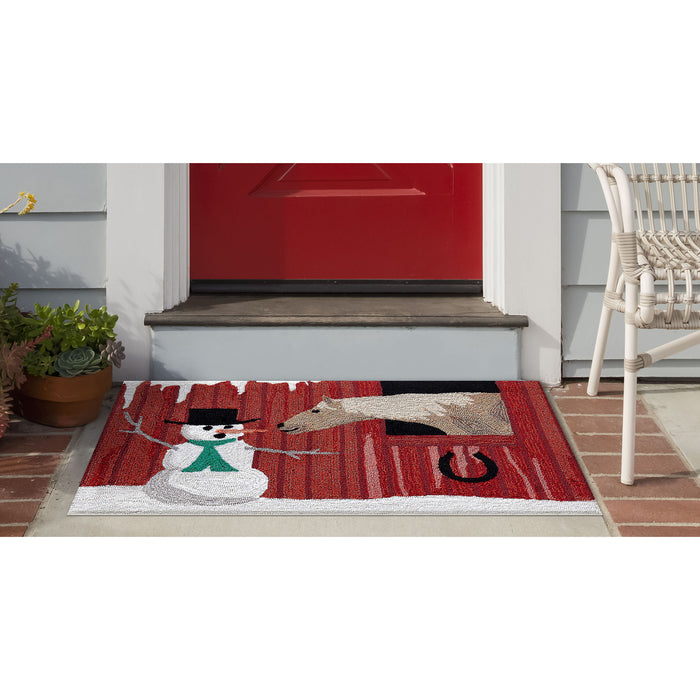 Liora Manne Frontporch Farm To Table Indoor/Outdoor Rug Red