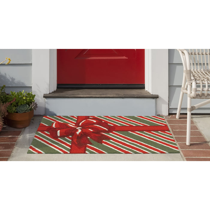 Liora Manne Frontporch Giftbox Indoor/Outdoor Rug Red
