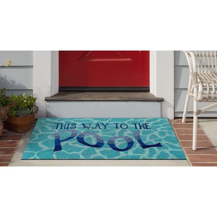 Liora Manne Natura This Way To The Pool Outdoor Mat Water
