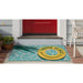 Liora Manne Natura This Is Our Happy Place Outdoor Mat Aqua
