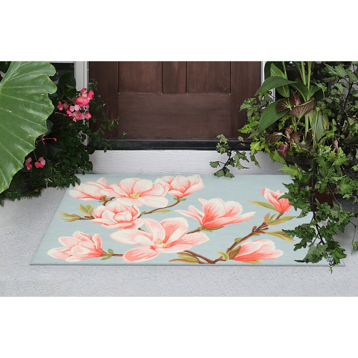 Liora Manne Illusions Magnolia Indoor/Outdoor Mat Chambray