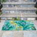Liora Manne Illusions Tropical Leaf Indoor/Outdoor Mat Aqua