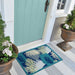 Liora Manne Capri Patchwork Palms Indoor/Outdoor Rug Navy