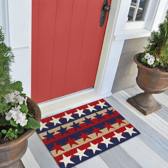 Liora Manne Frontporch Stars & Stripes Indoor/Outdoor Rug Americana