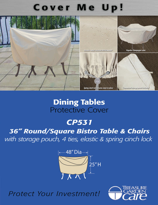 36" Round/Square Bistro Table & Chairs Cover