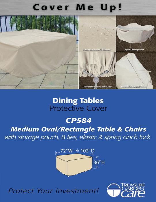 Medium Oval/Rectangle Table & Chairs Cover