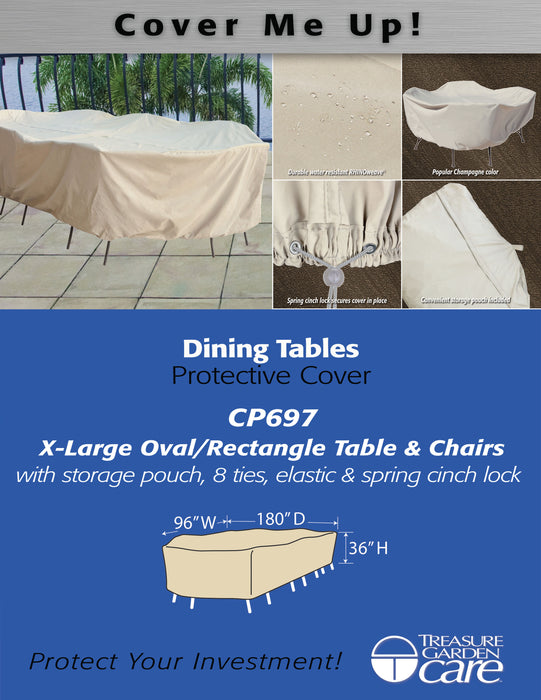 X-Large Oval/Rectangle Table & Chairs Cover
