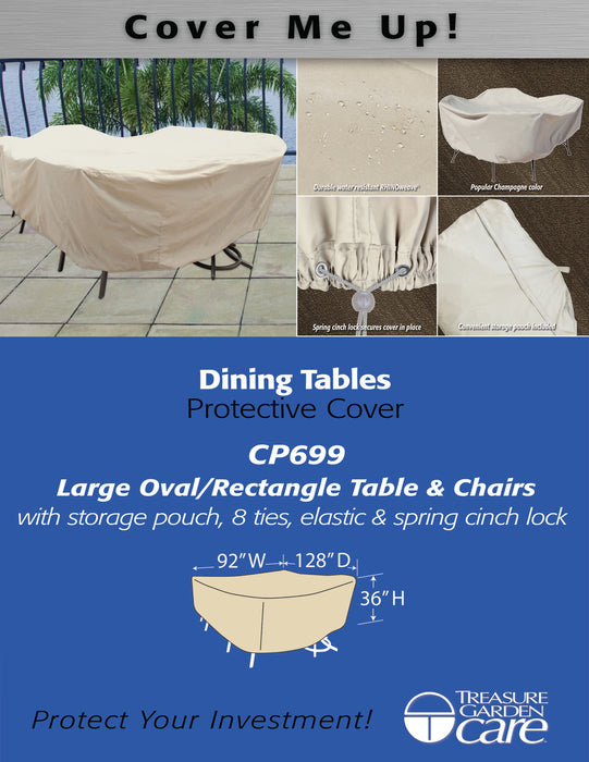 Large Oval/Rectangle Table & Chairs Cover