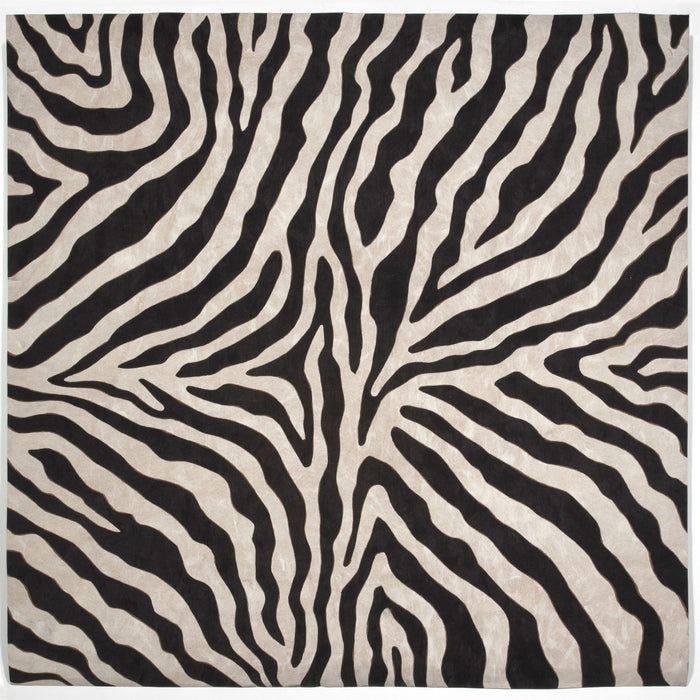 Liora Manne Visions I Zebra Indoor/Outdoor Rug Black